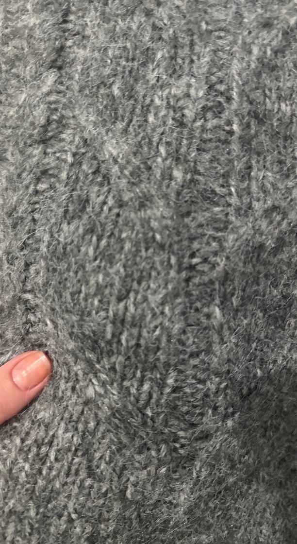 H&M Gri Yüksek Yakalı Örgü Kadın Kazak - Görsel 3