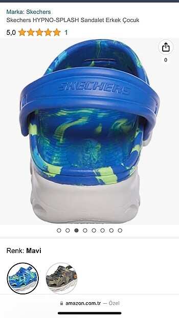 36 Beden Skechers marka Çocuk Sandalet 402004L BLLM HYPNO-SPLASH