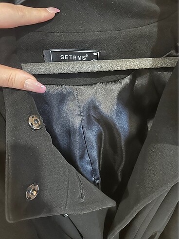 Setrems marka yarasa kollu kaşe kaban - Görsel 7