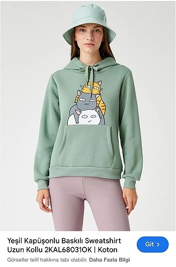 Koton XS beden sweatshirt hoodie (kapşol)