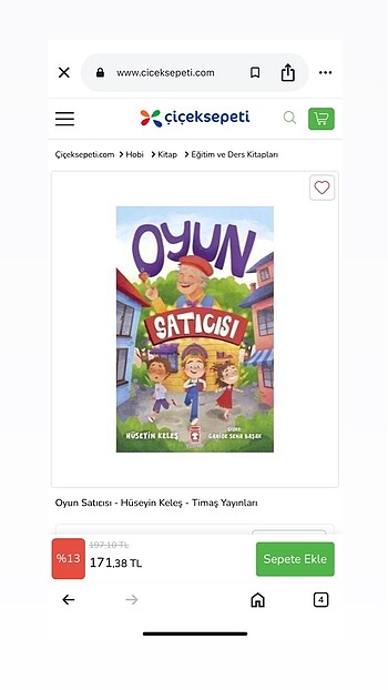 Oyun satıcısı çocuk kitabı