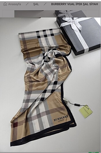 Burberry vual ipek şal