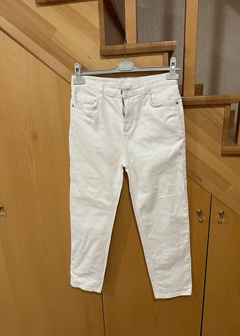 Defacto Beyaz Comfort Straight Jean - Görsel 2