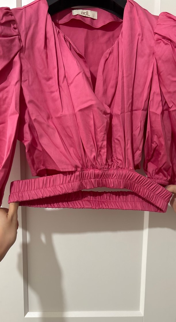 Pembe Kemerli Mini Bluz - Görsel 2