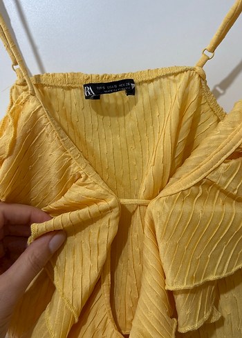 Fırfırlı Sarı Mini Büstiyer - Görsel 3