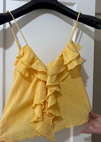 Fırfırlı Sarı Mini Büstiyer - Görsel 2