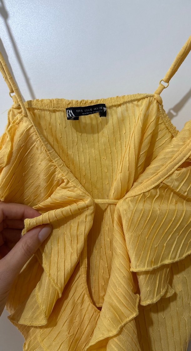 Fırfırlı Sarı Mini Büstiyer - Görsel 3