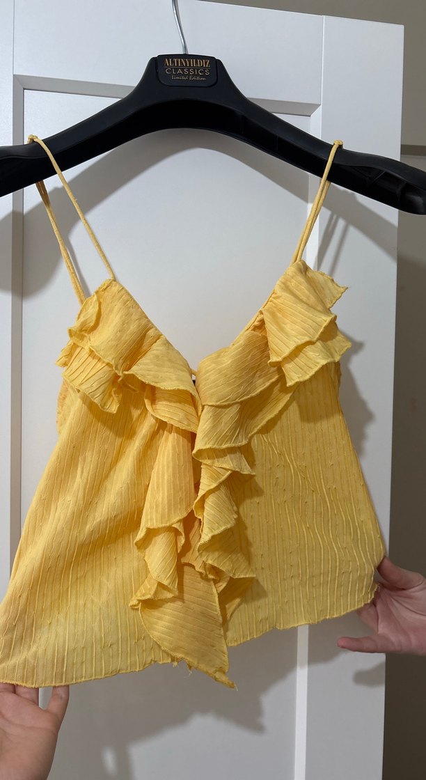 Fırfırlı Sarı Mini Büstiyer - Görsel 2