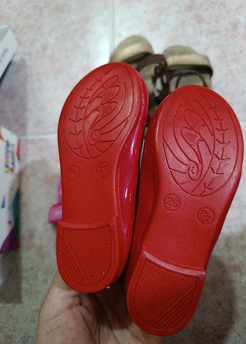 Kırmızı Fiyonklu Kız Babet Ayakkabı - Görsel 2