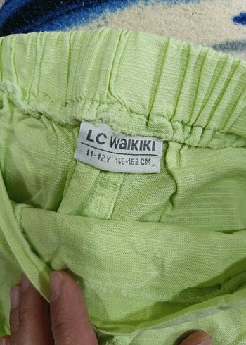 Yeşil Keten Şort etek - Görsel 4