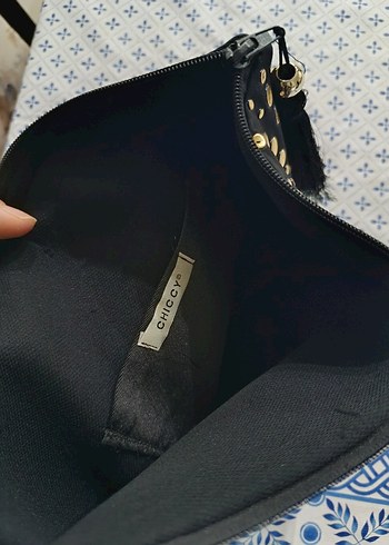 Boncuk İşlemeli Siyah Bohem Kadın Portföy Çanta - Görsel 3