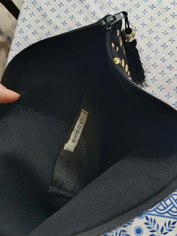 Boncuk İşlemeli Siyah Bohem Kadın Portföy Çanta - Görsel 3