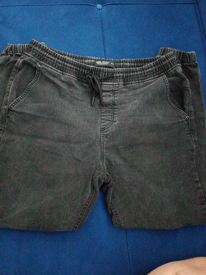 Gri Erkek Bol Kesim Kot Pantolon - Görsel 2