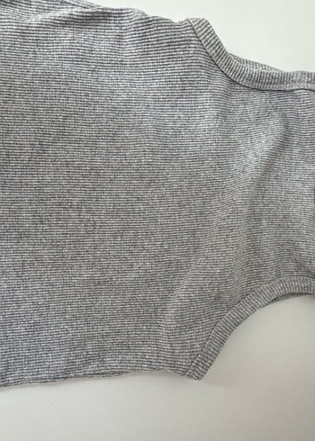 Gri Kadın Boğazlı Triko crop