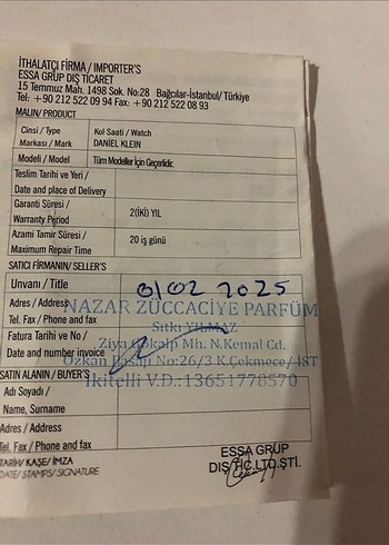  Beden Daniel Klein Siyah Klasik Kadın Saati
