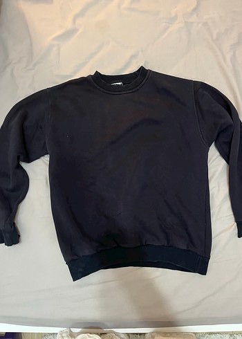 Siyah Kadın Basic Sweatshirt