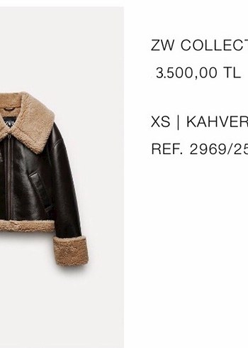 Zara Kahverengi Kürklü Deri Kadın Kışlık Ceket