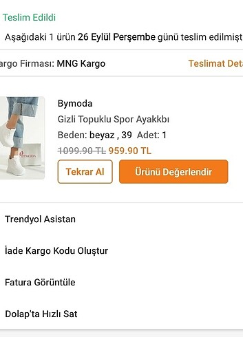 Diğer By Moda Gizli Topuk Spor Ayakkabı