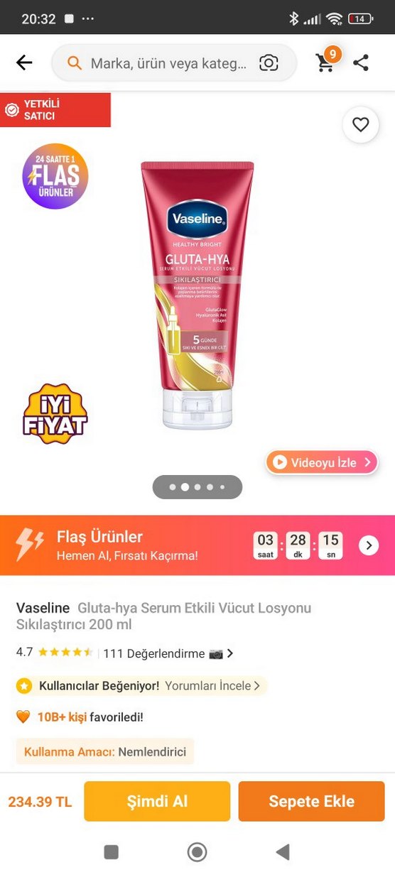 Vaseline Gluta-Hya Serum Etkili Vücut Losyonu 200 ml-5 Adt fiyat - Görsel 2