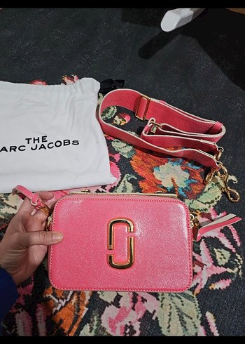Marc Jacobs snapshot Pembe Deri Kadın Çapraz Çanta