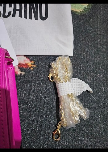 Love Moschino Pembe Kürklü kol-el Çantası - Görsel 4