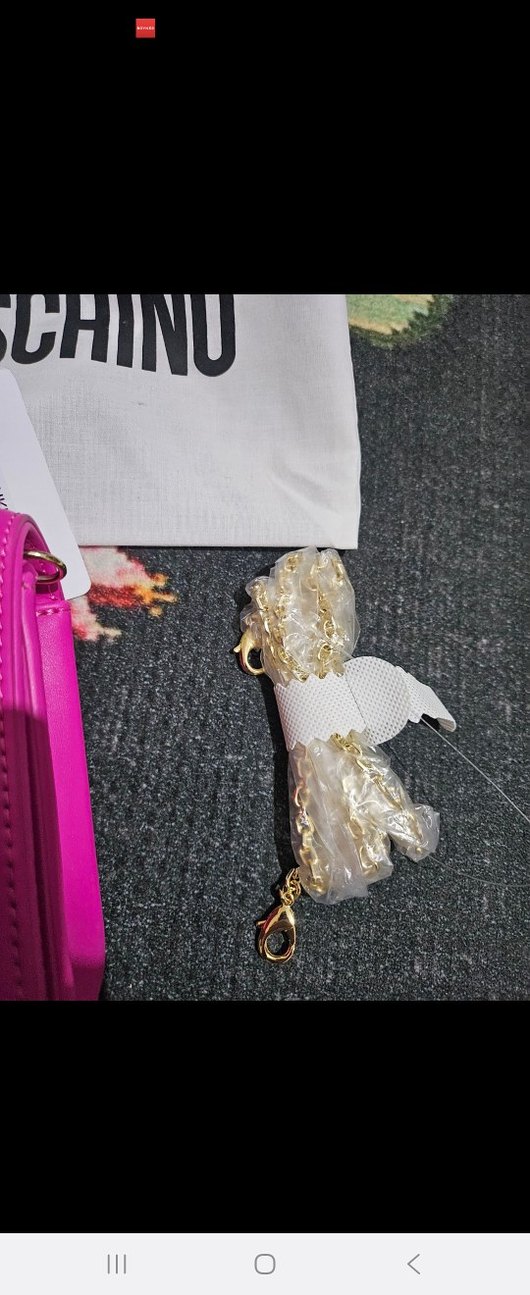 Love Moschino Pembe Kürklü kol-el Çantası - Görsel 4