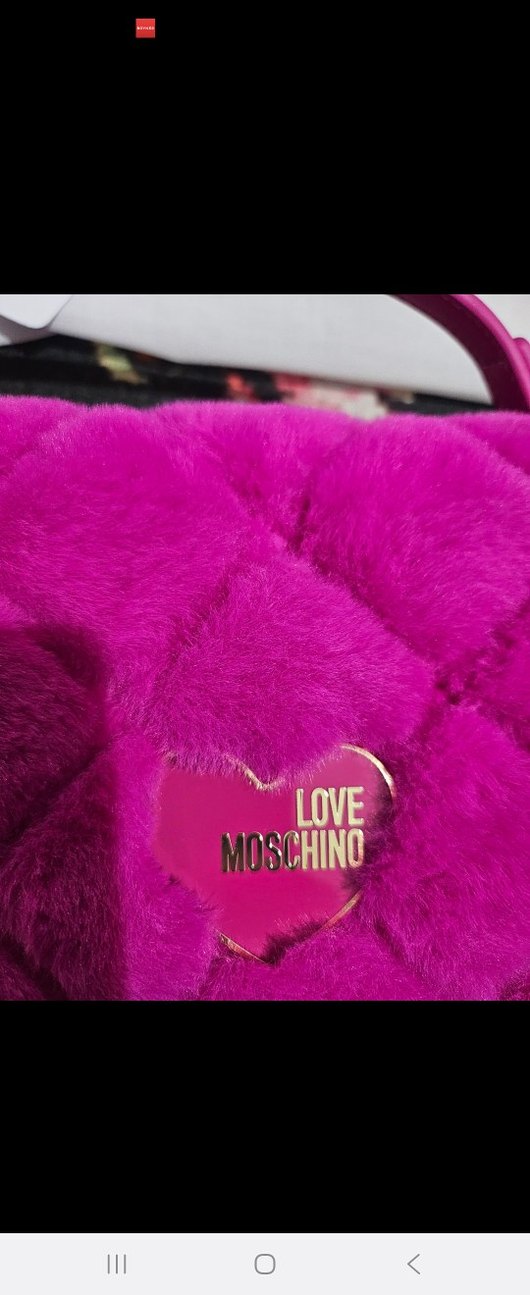 Love Moschino Pembe Kürklü kol-el Çantası - Görsel 3