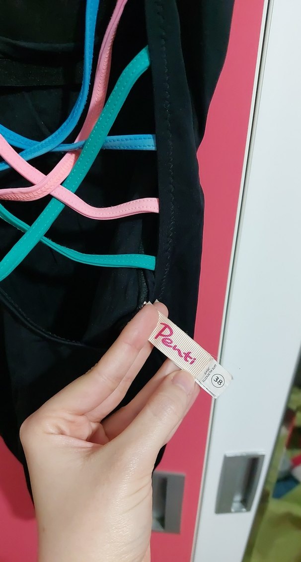 Siyah Strappy Kadın Mayo - Görsel 3