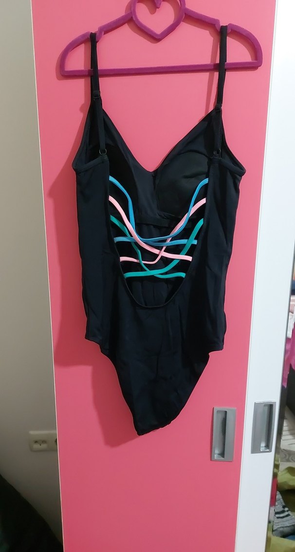 Siyah Strappy Kadın Mayo - Görsel 2