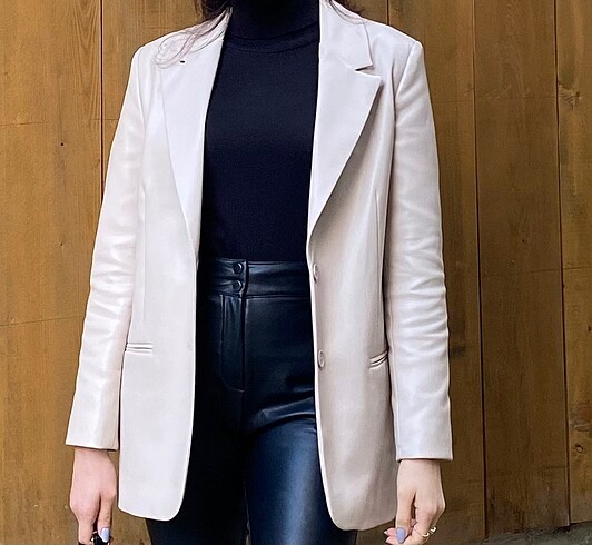 Deri Blazer Ceket