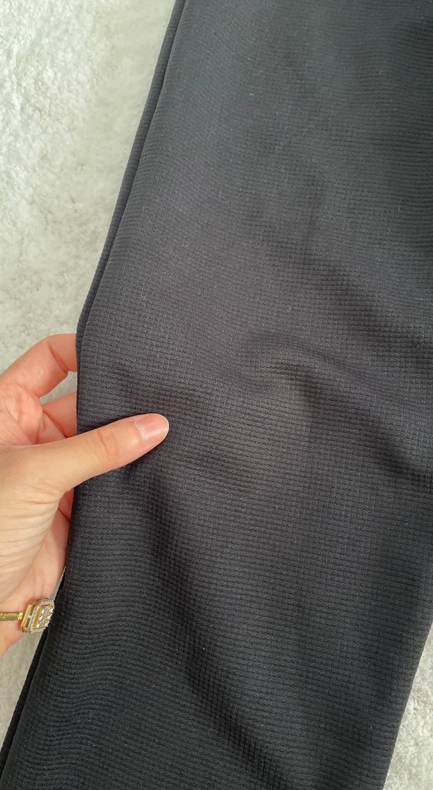 Siyah Kemerli Kadın Kumaş Pantolon - Görsel 3