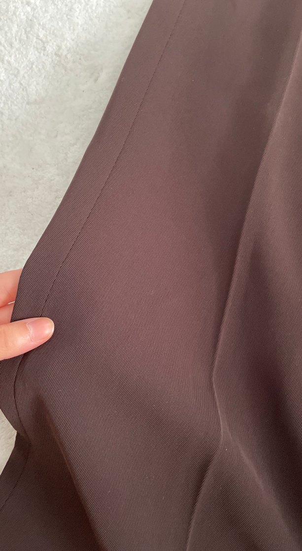 Kahverengi Kemerli Kadın Kumaş Pantolon - Görsel 3