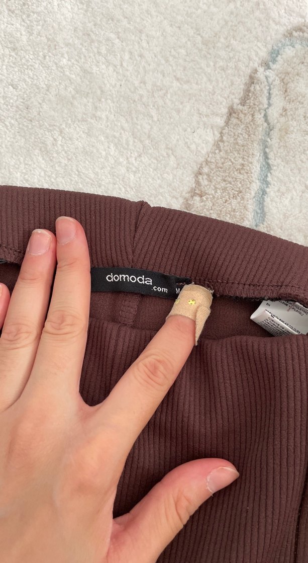 Kahverengi Midi Kesim Kadın Kumaş Pantolon - Görsel 4