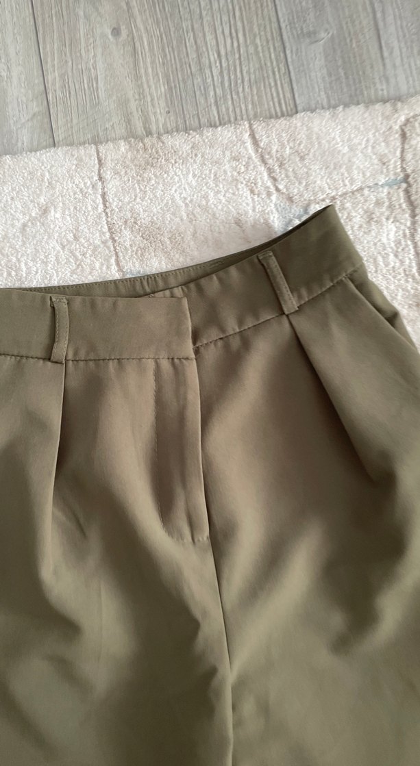 Kadın Haki Kumaş Pantolon Normal Kesim - Görsel 2