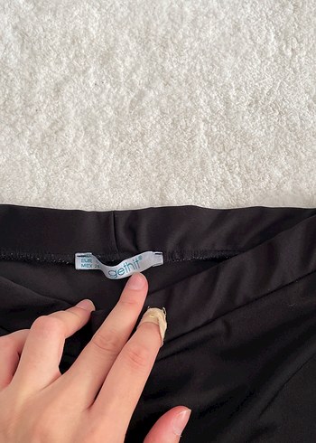 Kadın Siyah Drapeli Geniş Paça Pantolon - Görsel 4