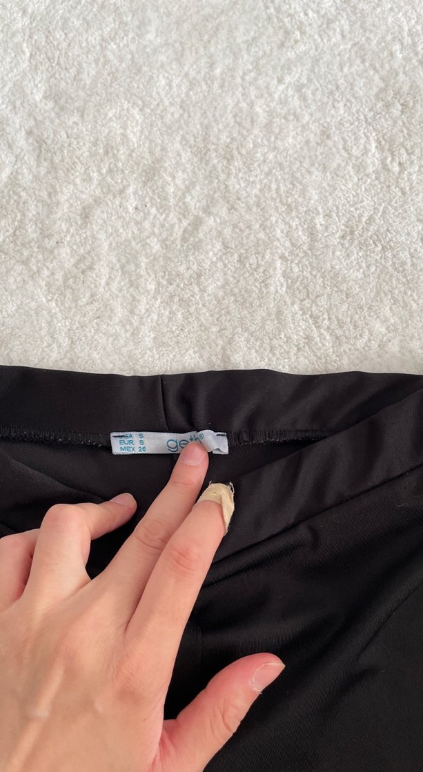 Kadın Siyah Drapeli Geniş Paça Pantolon - Görsel 5