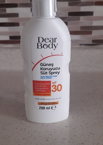 Dear Body SPF 30 Güneş Koruyucu Süt Sprey 200ml