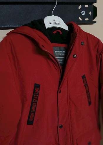 Koyu Kırmızı Erkek Çocuk Düğmeli Street Wear Ceket - Görsel 2