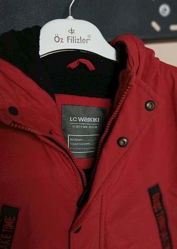 Koyu Kırmızı Erkek Çocuk Düğmeli Street Wear Ceket - Görsel 4