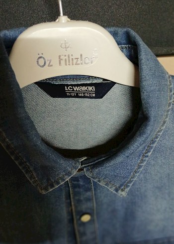 Kadın Mavi Düğmeli Denim Ceket - Görsel 2