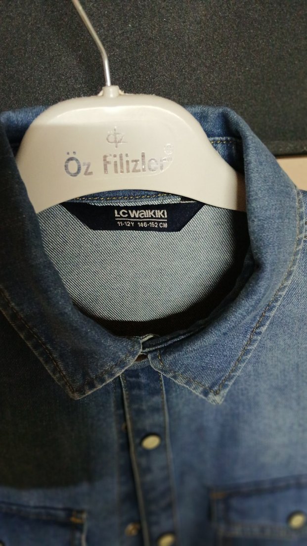 Kadın Mavi Düğmeli Denim Ceket - Görsel 2