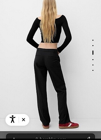 xs Beden Bershka Düşük Bel Kumaş Pantolon