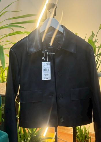 DERI GÖRÜNÜMLÜ CEPLI CEKET - Görsel 8