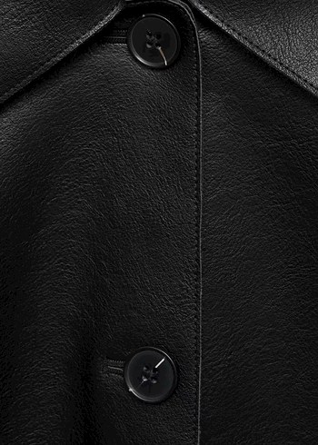 DERI GÖRÜNÜMLÜ CEPLI CEKET - Görsel 6