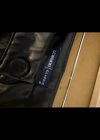 Siyah Deri Kadın Uzun Pantolon - Görsel 5