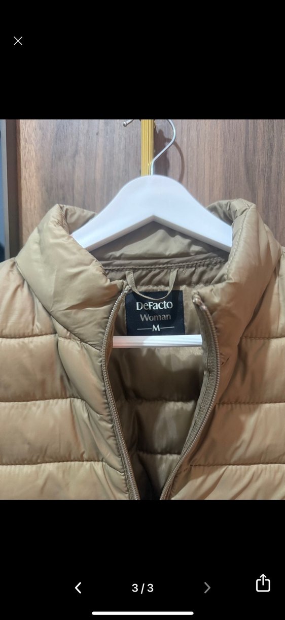 Bej Parlak Kadın Günlük Mont - Görsel 3