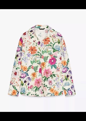 Çiçek Desenli Bohem V Yaka Kadın Gömlek - Görsel 3