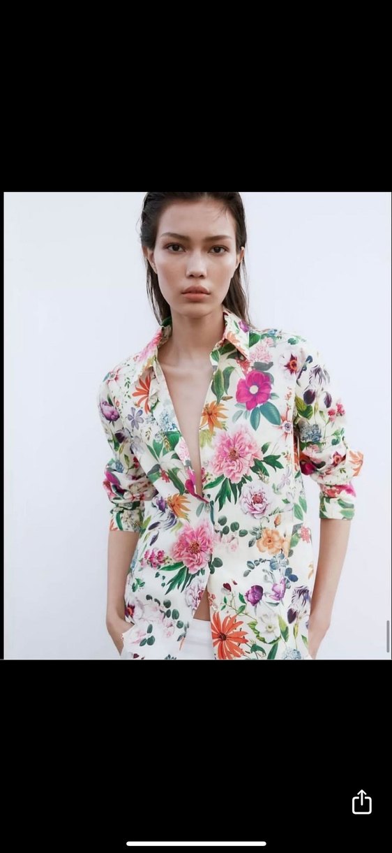 Çiçek Desenli Bohem V Yaka Kadın Gömlek - Görsel 4