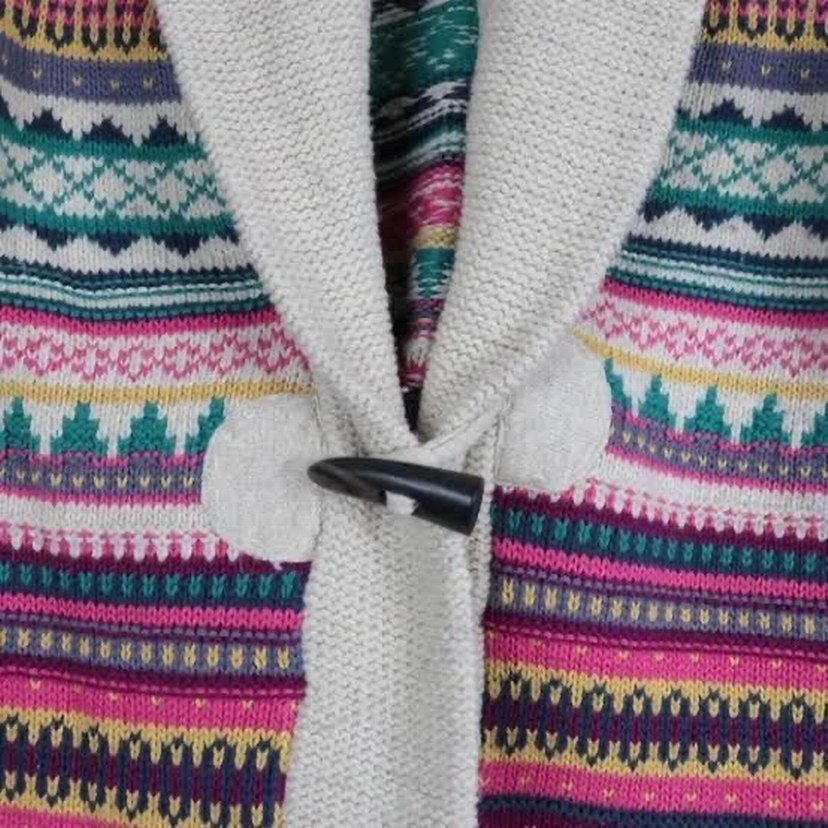 Kadın için Renkli Bohem Örgü Yün Hırka - Görsel 5