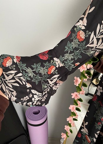 Çiçek Desenli Uzun Bohem Elbise - Görsel 2